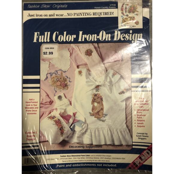 LOT 3 Full Color Iron On Design: Is Who You Are Inside,bunny, Another Bunny - Picture 4 of 4